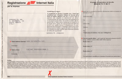 Registro italiano in internet